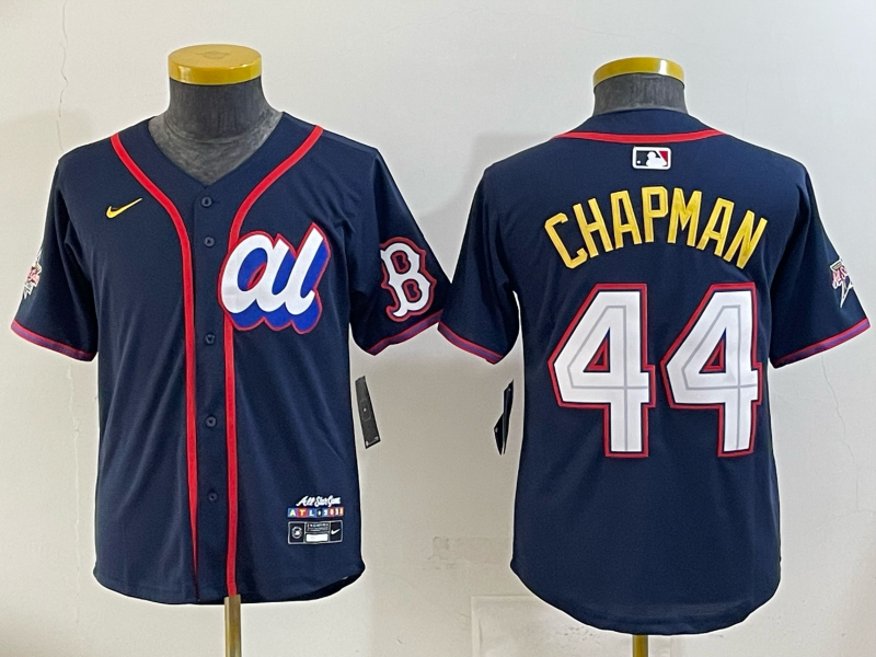 Women Boston Red Sox #44 Chapman Drak Blue All star 2025 Nike MLB Jersey 002->women mlb jersey->Women Jersey